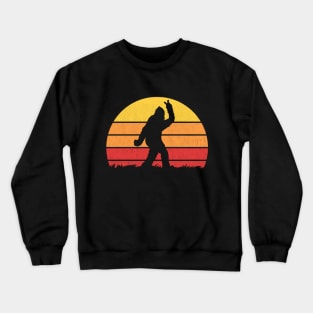 Bigfoot Vintage Retro Sunset Crewneck Sweatshirt